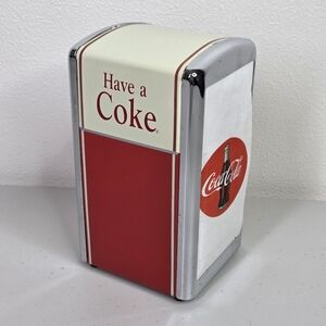 Coca-Cola Coke Vintage Retro Diner Napkin Dispenser With Napkins